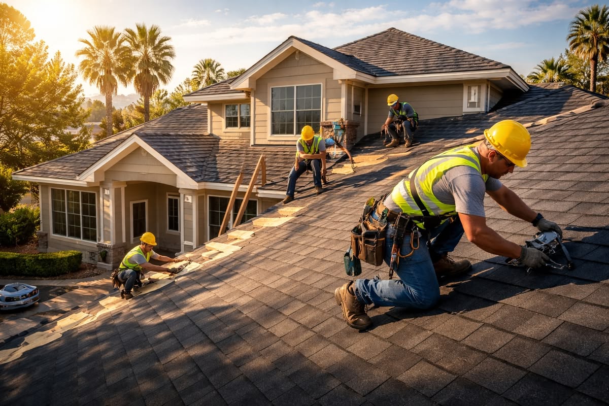 Roofing and siding work